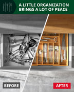 Silverware Drawer Organizer, Natural (9 Slots)