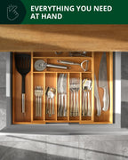 Silverware Drawer Organizer, Natural (9 Slots)
