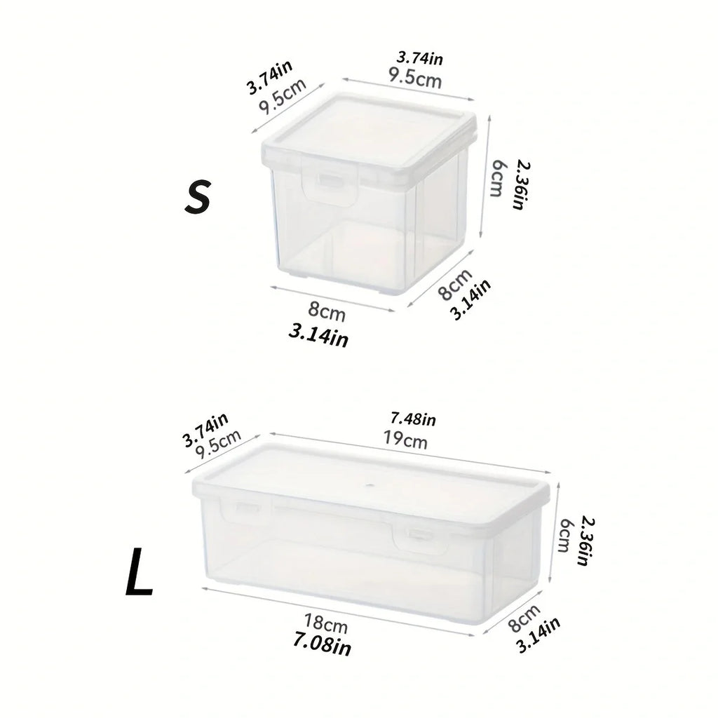 1pc data cable storage box with lid, charger, USB flash drive, headphone storage container, miscellaneous sorting box